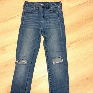 Classic Blue Distressed Women Jeans